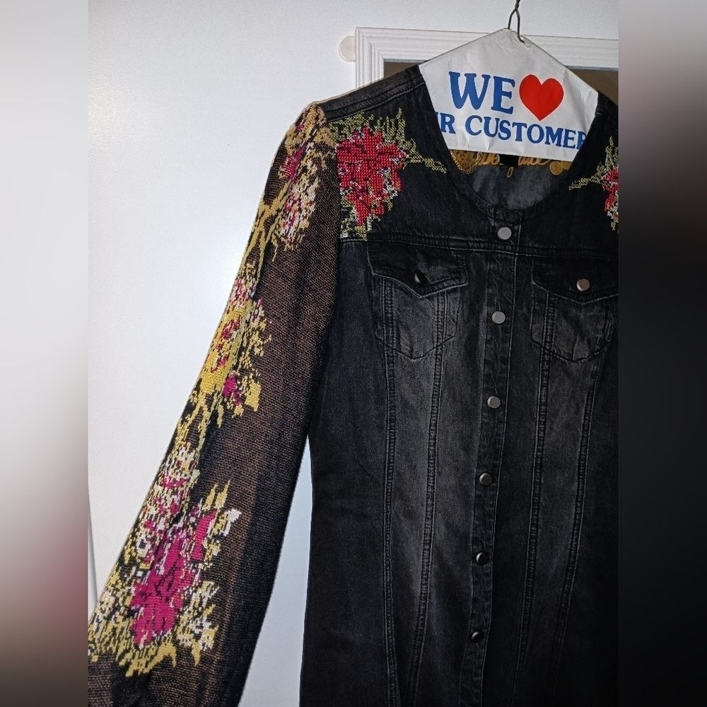 Desigual Roxanne Denim With Flower Dress - Picture 11 of 16